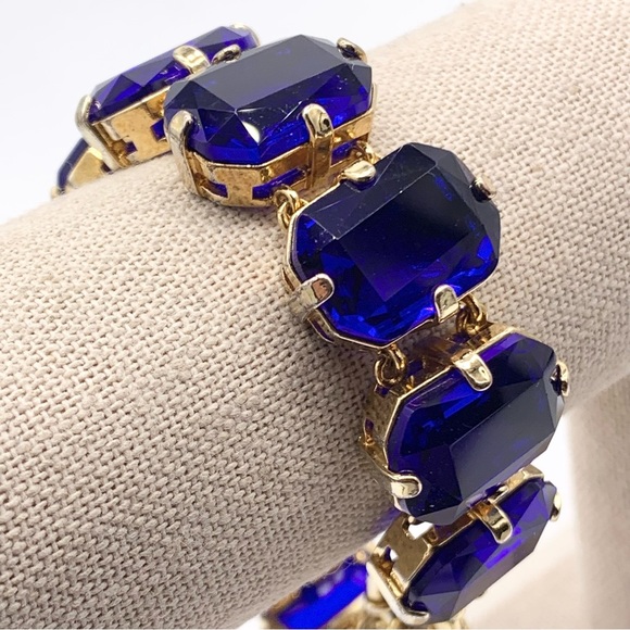 J. Crew Blue Jeweled Bracelet - Picture 1 of 4